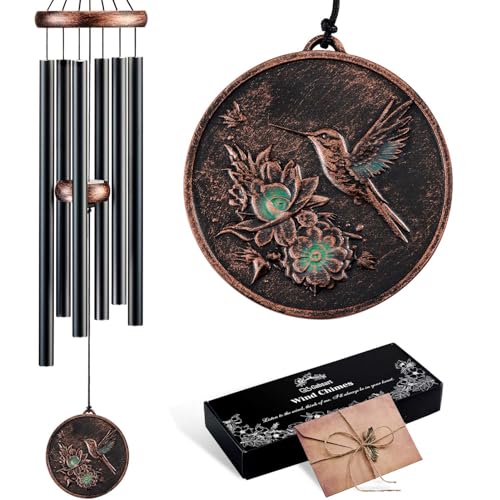 32”Hummingbird Wind Chimes for Outside