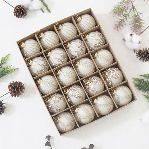 20PCS Velvet Ornaments for Christmas Tree (20 Count)