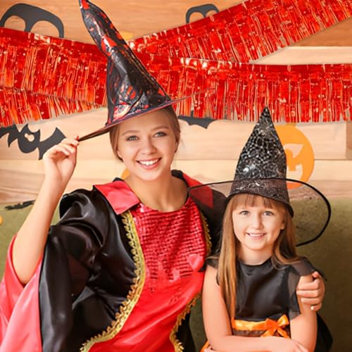 Red Foil Fringe Garland 10FT 2packs for Parade Float Decorations (20 Foot)