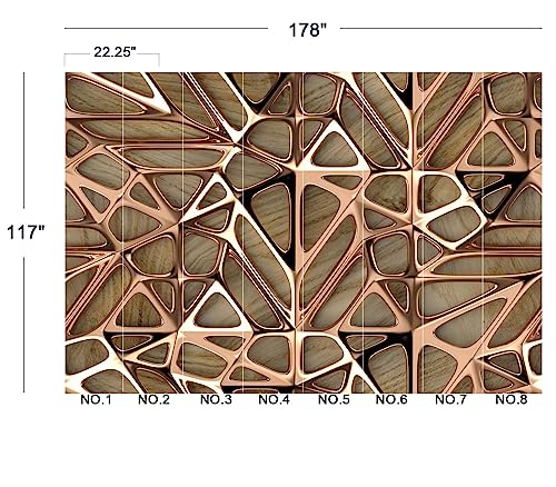 3D Metal wall Mural Wallpaper for Bedroom 178" x 117" (144.6 Sq Ft)