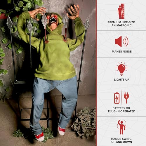 4.4 Ft. Animatronic Impaled Zombie Voice (4.4 ft Impaled Zombie)