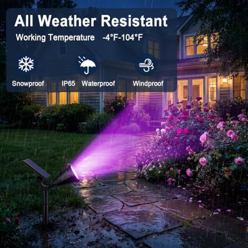 Solar Lights Outdoor Waterproof Flag Spotlights 10 Pack (10 Count)