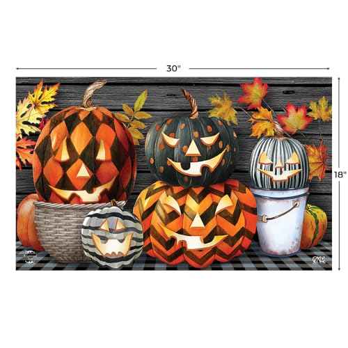 Halloween Doormat 30x18 Indoor Outdoor Patterned Jack (3.75 Sq Ft)