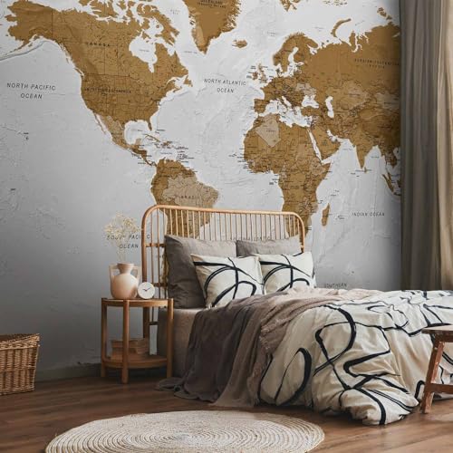 Wall Mural World Map 177x124 in (152.63 Sq Ft)