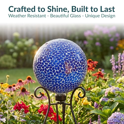 Sunnydaze 10" Mosaic Glass Gazing Ball for Garden