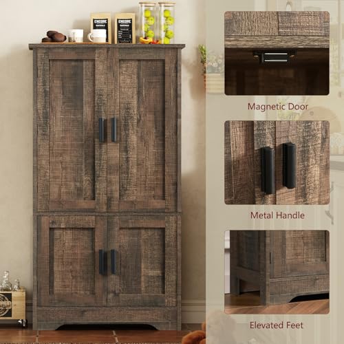 43”H Pantry Cabinet with 4 Doors