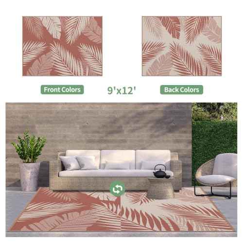 Outdoor Rug Waterproof Plastic Rugs for Patio (108 Sq Ft)