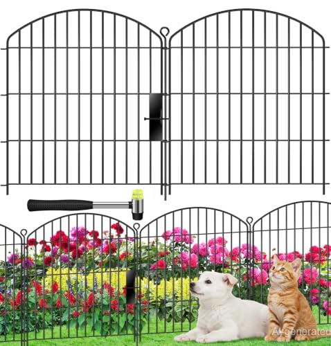 Decorative Garden Fence with gate 32in (26.7 Sq Ft)