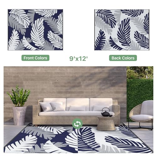 Outdoor Rug Waterproof Plastic Rugs for Patio (108 Sq Ft)