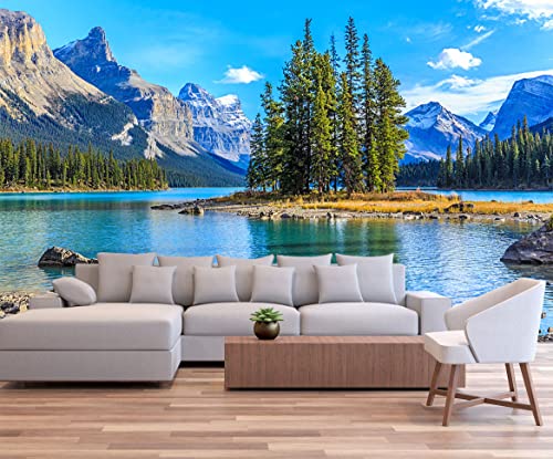 Mountain with Lake Photo Wallpaper Landscape (56.25 Sq Ft)