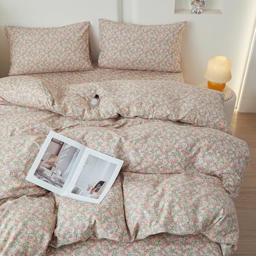 Vintage Flowers Comforter Set Full Size Coquette Floral Bedding Set