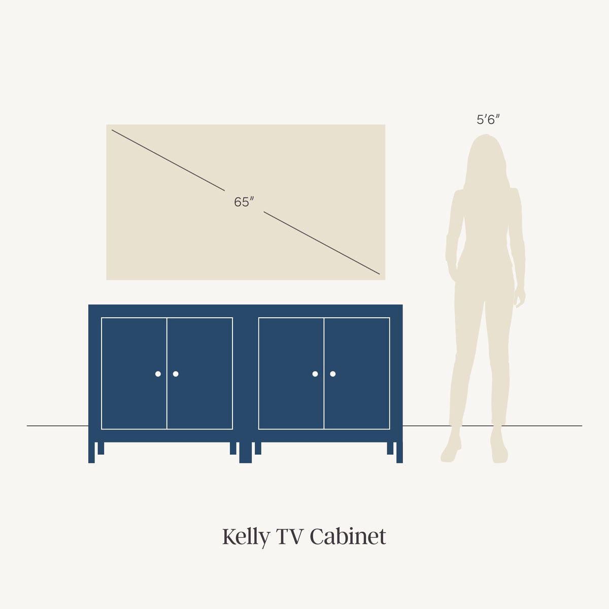 Kelly Mid Century Style Credenza with Geometric Carved Doors (2 Count)