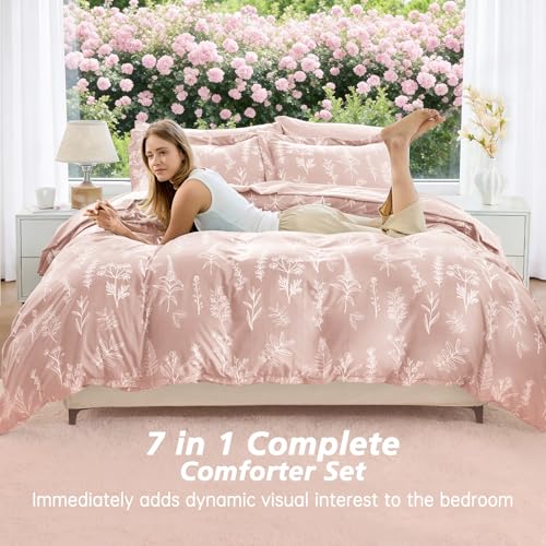 Cameo Pink Bed in a Bag King 7 Pieces