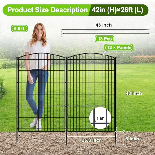 Decorative Garden Fence 12 Panels 26ft