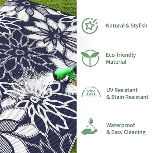 Outdoor Rug Waterproof Plastic Rugs for Patio