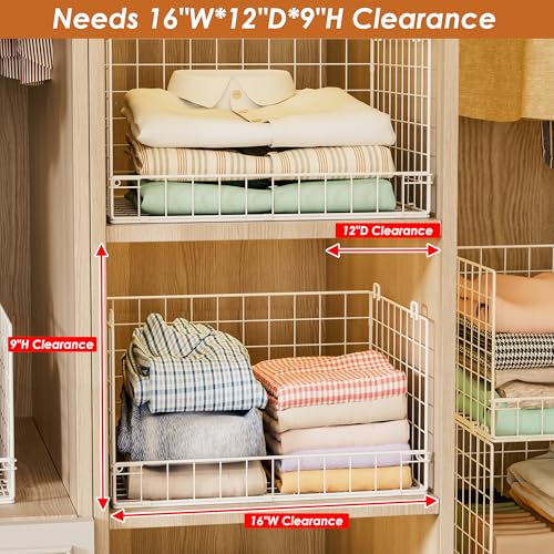 8 Tier Stackable Closet Organizers and Storage Shelves