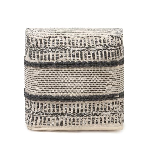 Pouf Ottoman with Filler Cube Bean Bag Pouffe
