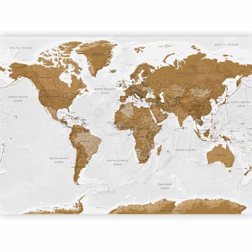 Wall Mural World Map 177x124 in (152.63 Sq Ft)