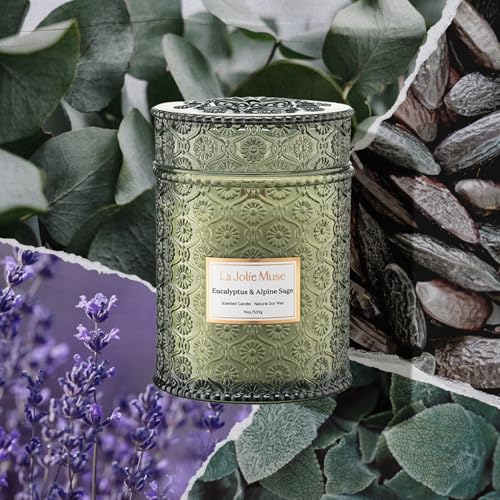 Eucalyptus Sage Fresh Scented Candles for Home (19.4 Ounce)
