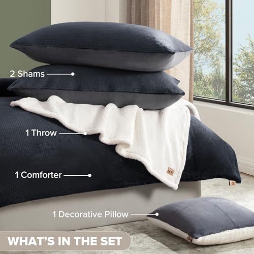 Remina King Comforter Set with Throw Blanket & Pillow