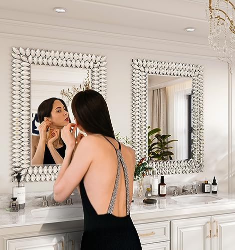 24"x36" Jeweled Luxury Rectangle Decorative Wall Mirror (172 Count)