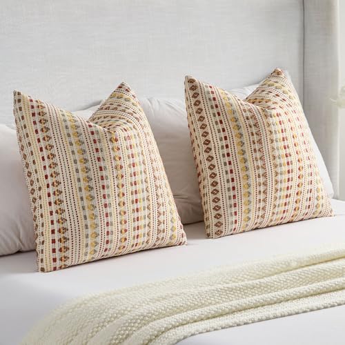Pack of 2 Boho Throw Pillow Covers 12x20 Inch (2 Count)