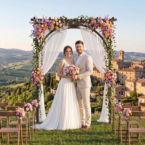 85" Wooden Garden Arch Trellis