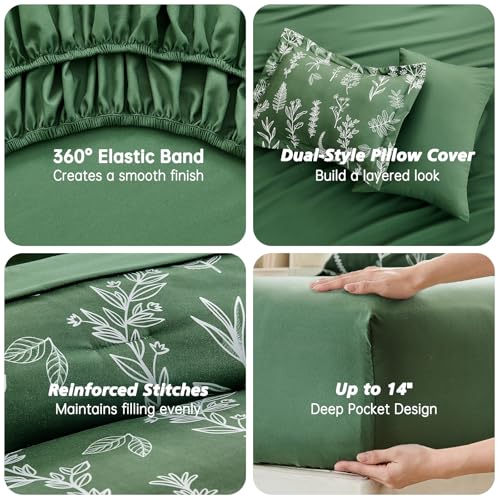 Dark Green Full Comforter Set