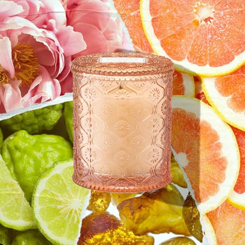 Citrine Pink Peony Scented Candles for Home