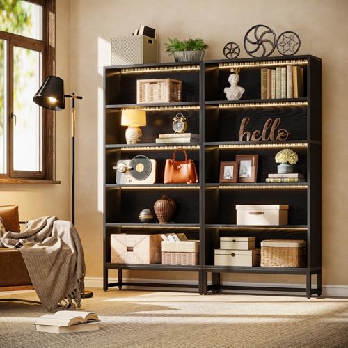 Tall Bookcase Black Bookshelf