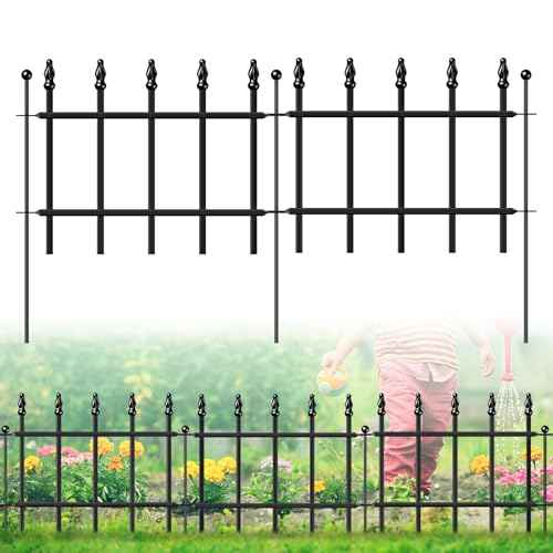 Decorative Metal Garden Fence 11" x 6'