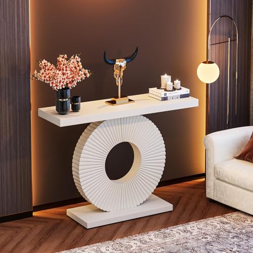 Modern Console Table with Geometric Base
