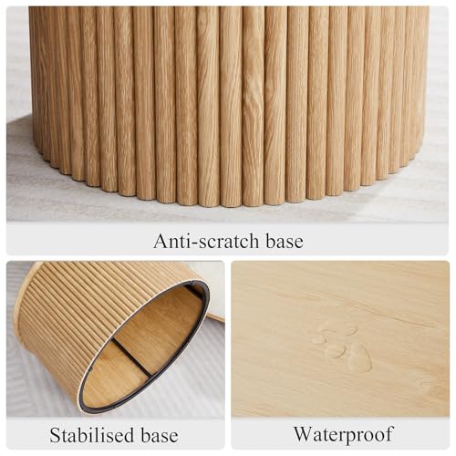 Fluted Round Nesting Coffee Table Set of 2 (2 Count)