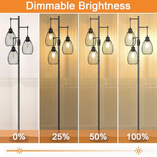 70" Dimmable Floor Lamp with Marble Base (3 Count)