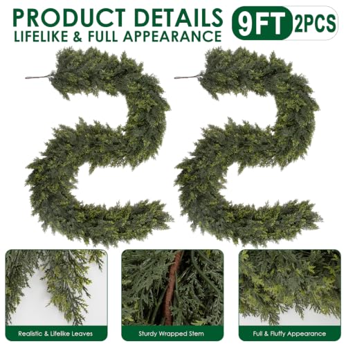 9FT Artificial Cedar Garlands (12 Foot)
