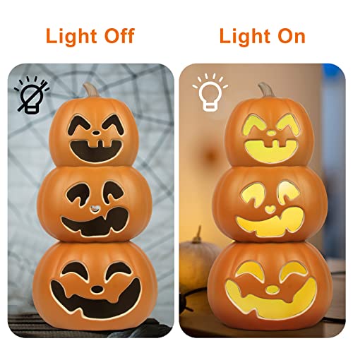 17" Halloween Pumpkin Lantern (17" 3-Tier Smile)