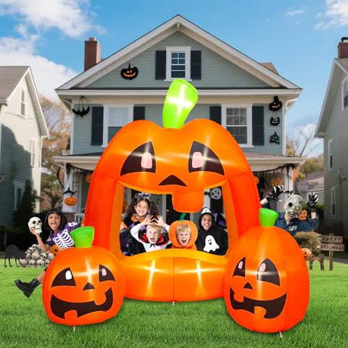 7ft Halloween Inflatables Pumpkin Photo Booth