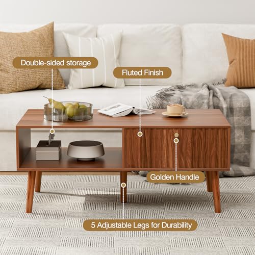 Coffee Table with Fluted Drawer
