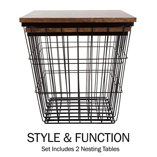 End Tables Square Nesting Tables Set of 2 (2 Count)