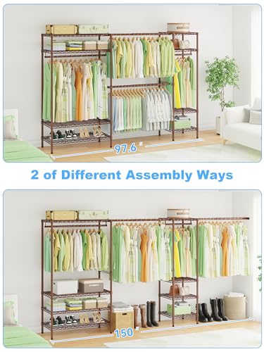 E11 Heavy Duty Closet Garment Rack