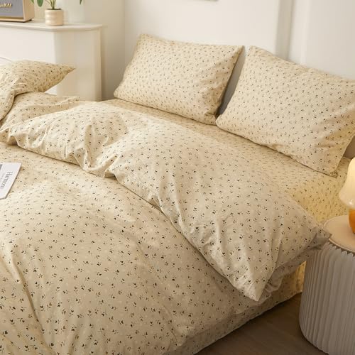 Vintage Botanical Floral Comforter Set Full Size with 2 Pillowcases