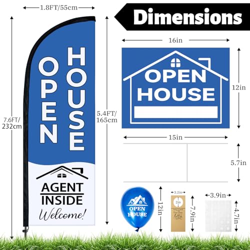 88 Pcs Open House Signs for Real Estate Agent Supplies (88 Count)