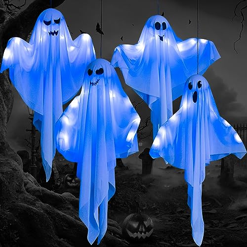 4 Pack Halloween Hanging Ghost Decorations