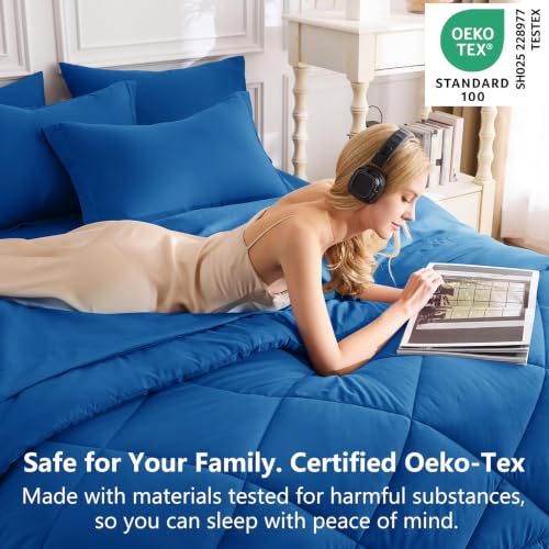 Twin XL Comforter Set Classic Blue