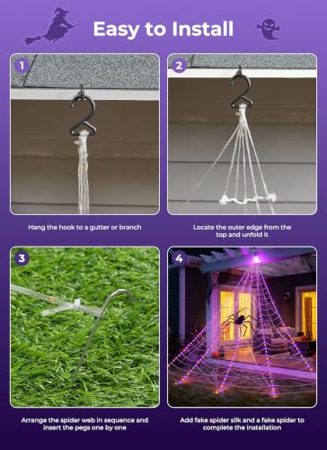 Halloween Decorations Outdoor (Orange & Purple)