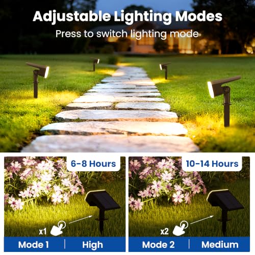 Solar Spot Lights Outdoor Waterproof (4 Count)