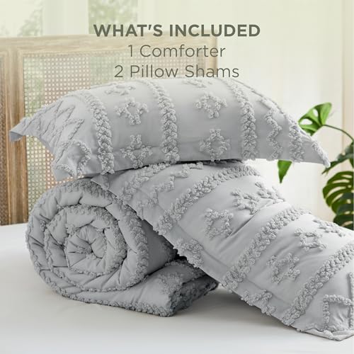Tufted Boho Comforter Set Oversized King