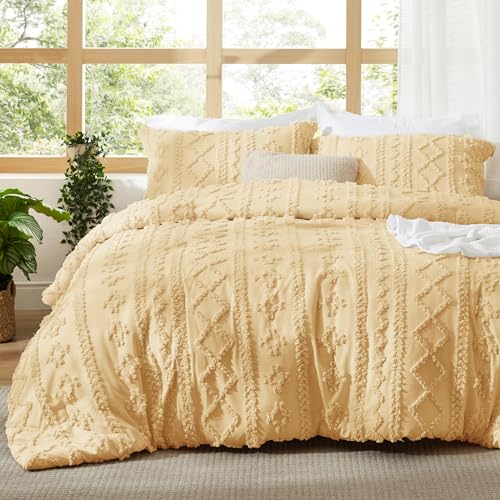 Tufted Boho Comforter Set Queen Size
