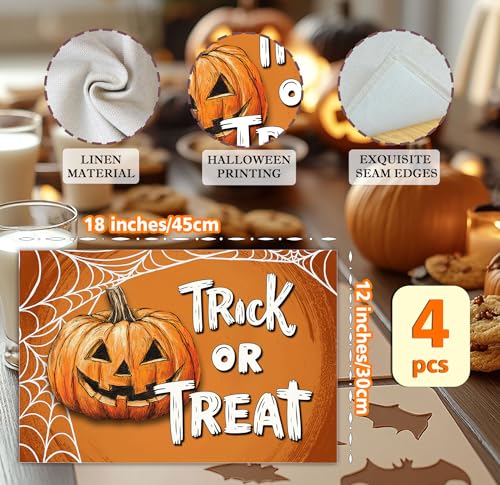 Halloween Pumpkin Placemats Set of 4 (4 Count)