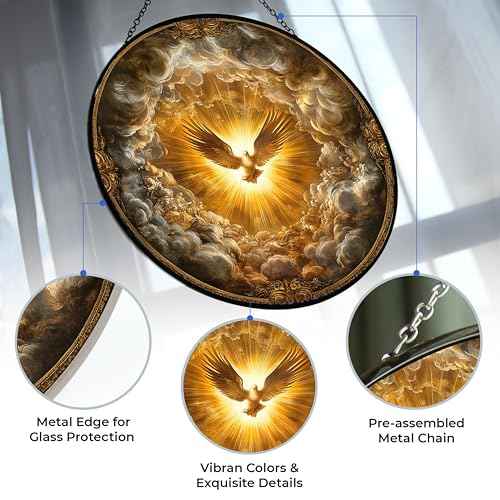 Holy Spirit Dove Stained Glass Suncatcher Window Hangings